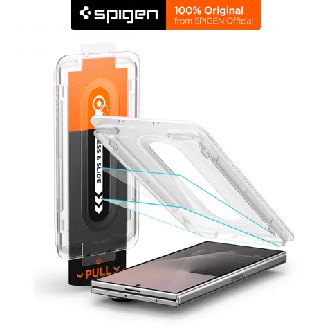 Kính cường lực màn ngoài Spigen Glas.tR EZ Fit (bộ 2 miếng, có khung dán)