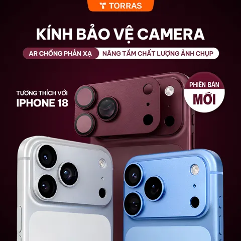 Kính bảo vệ camera TORRAS AR chống chói, liền khối 9H